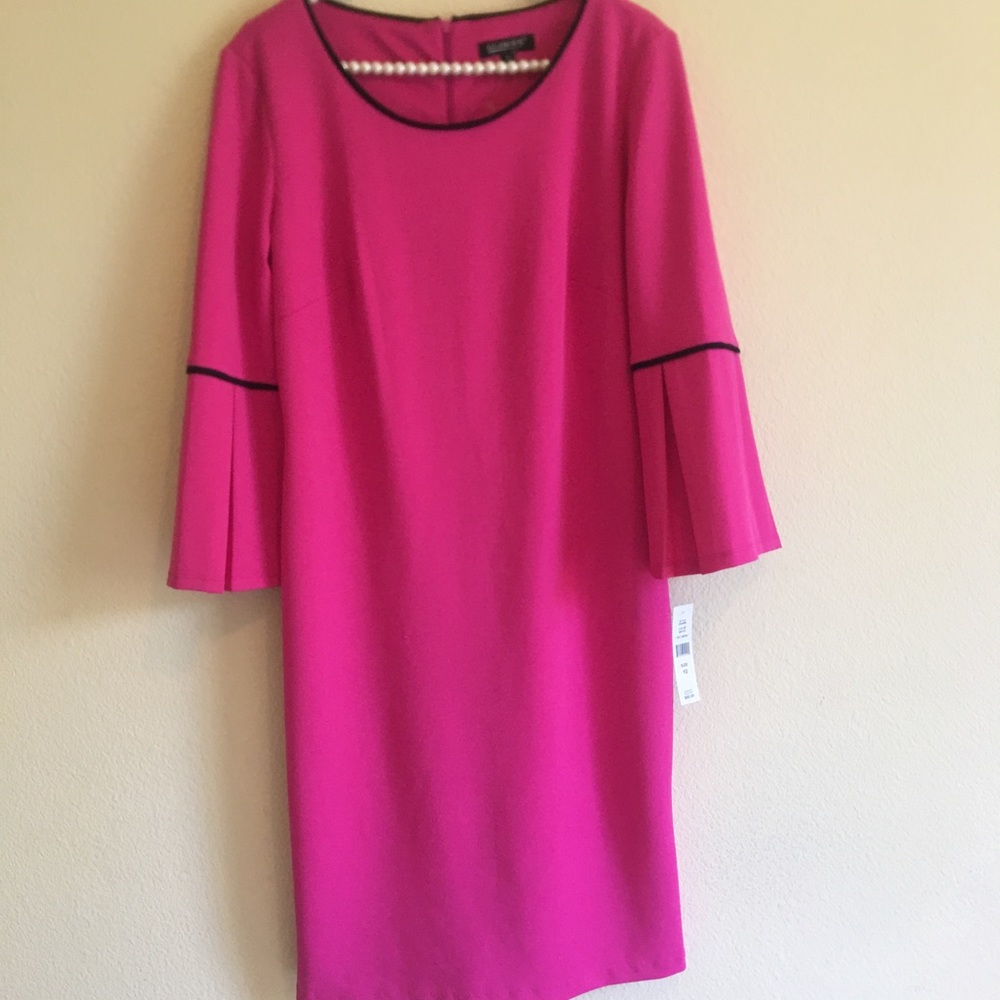 NEW Beautiful Fuschia Pink Bell Sleeve Dress